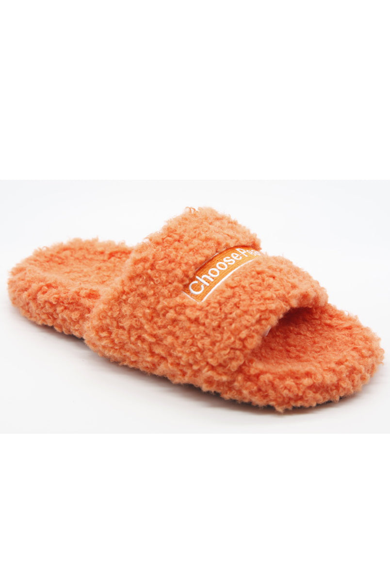 Choose Peace Orange Slippers