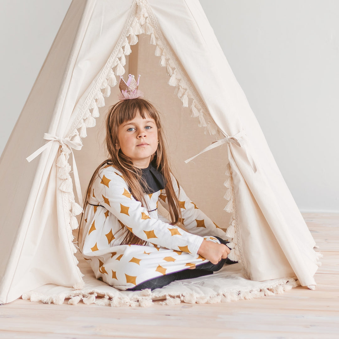 MINICAMP Boho Kids Teepee With Tassels Oxygen Boutique